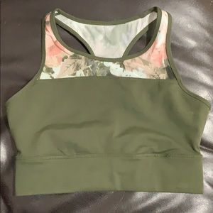 High neck fabletics sports bra. Tried on.
